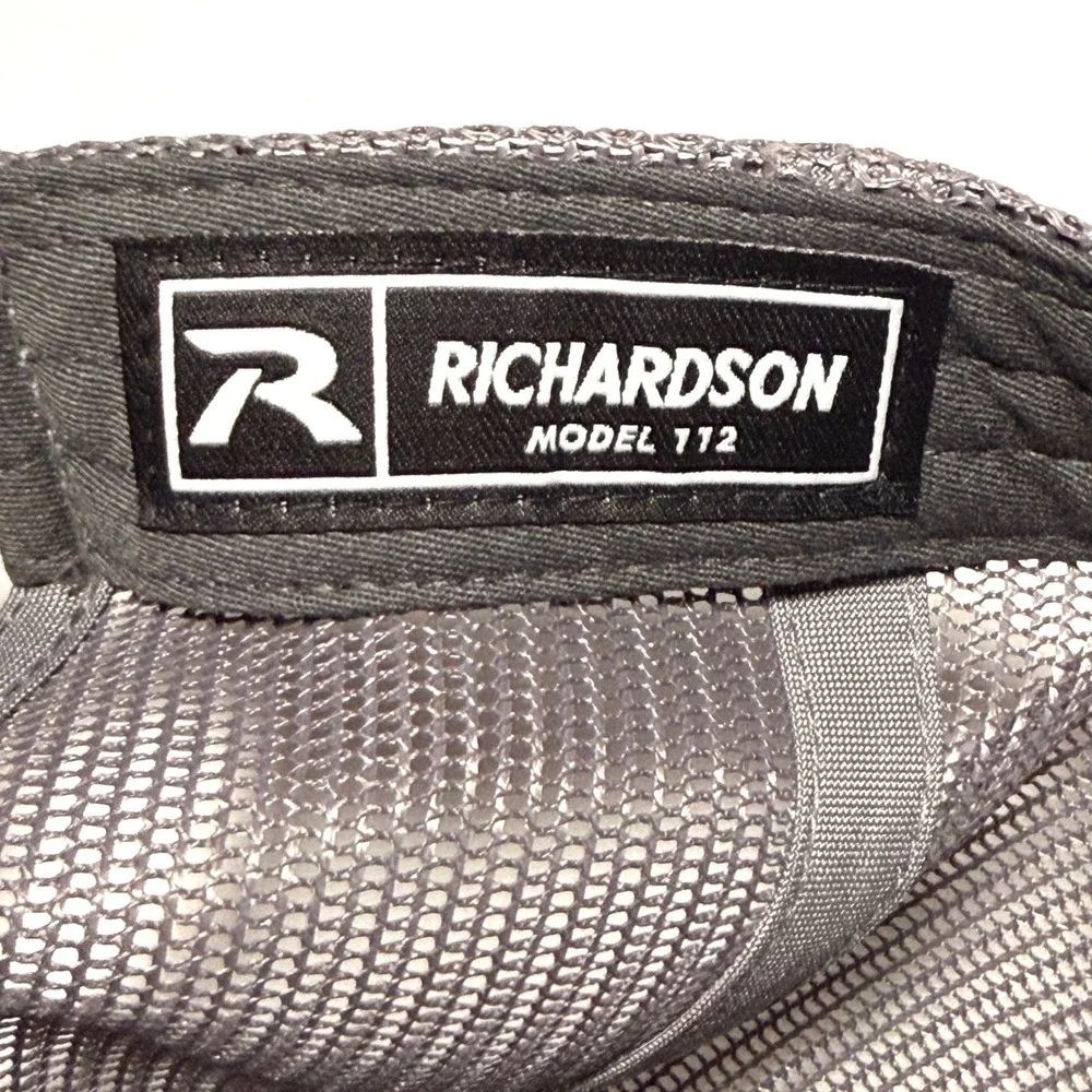 Richardson 112 Trucker Hat Black‎ Grey CFU Concrete Patch Snapback Cap
